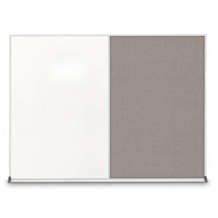 United Visual Products Triple Door Radius Corkboard, 96"X48", B UV8006-BLACK-BLACK
